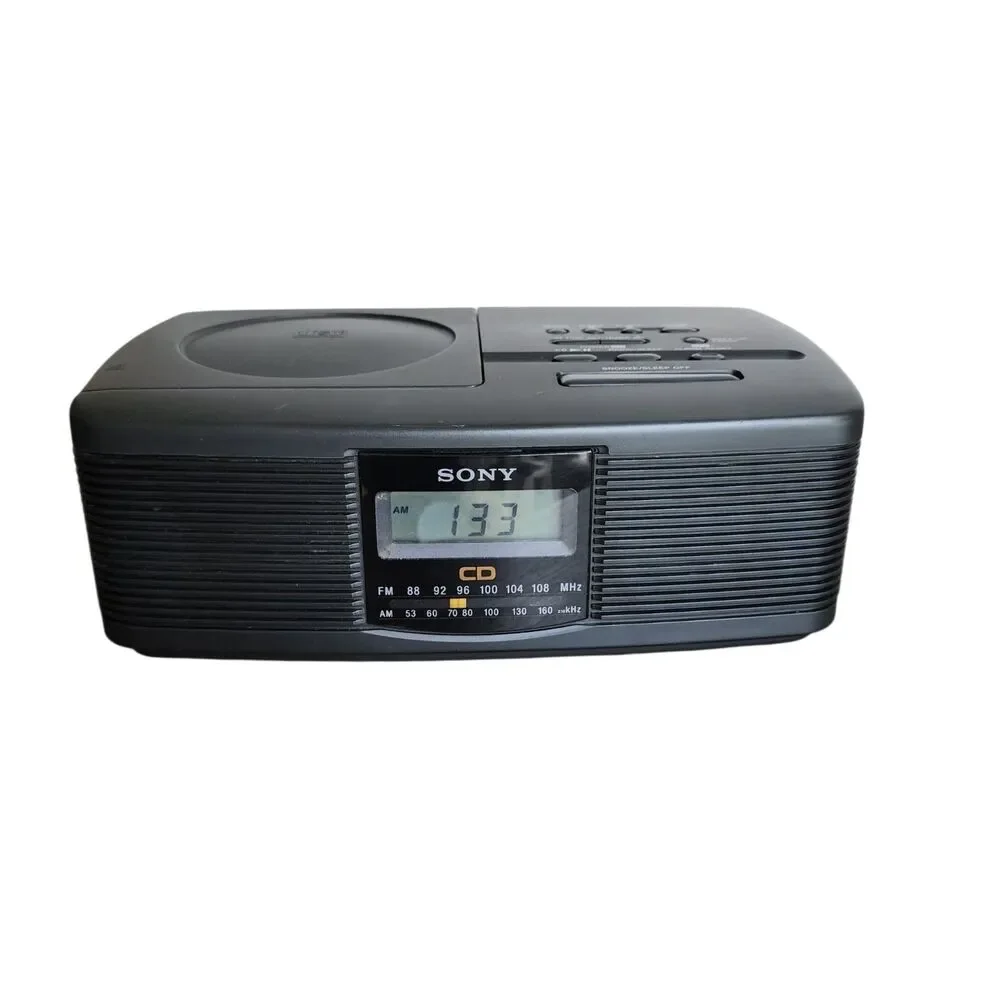 Vintage Sony ICF-CD810 AM/FM Clock Radio CD Player Audio Tested Working
